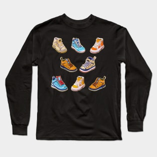 Funky Cute High Top Tennis Shoes Long Sleeve T-Shirt